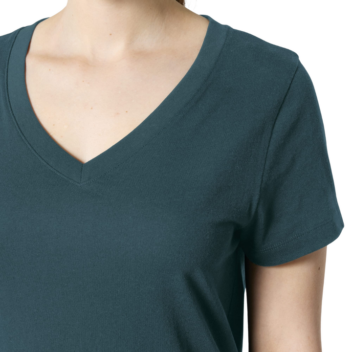 T-shirt femmes col V en coton bio