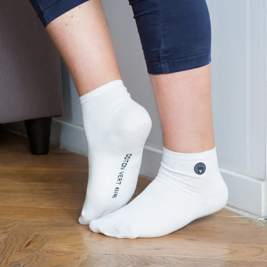 Les chaussettes basses en coton BIO – Coton vert