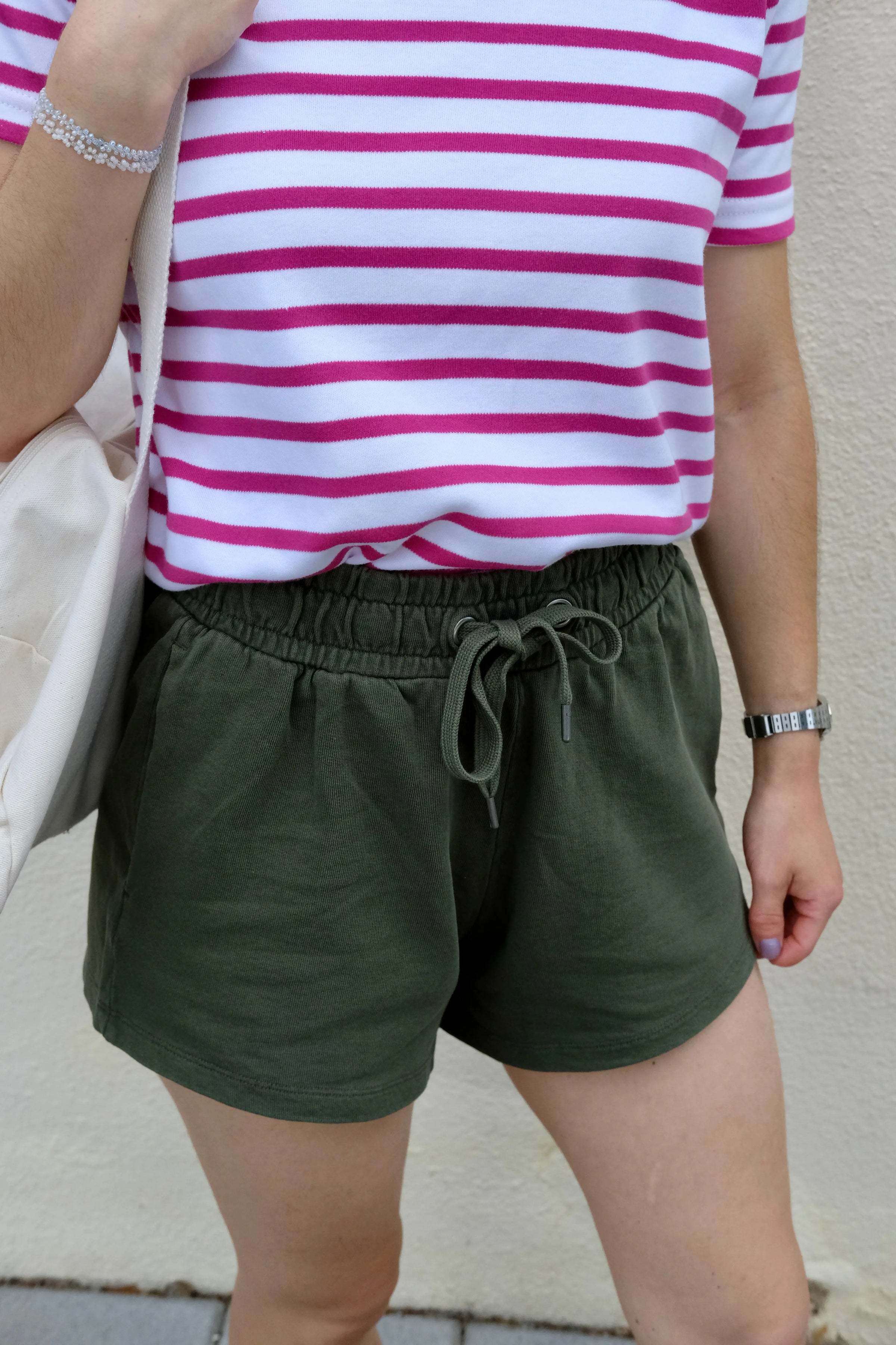 Short en coton olive kaki Old Navy vintage taille mi-haute avec Short en coton olive kaki Old Navy vintage taille mi-haute avec