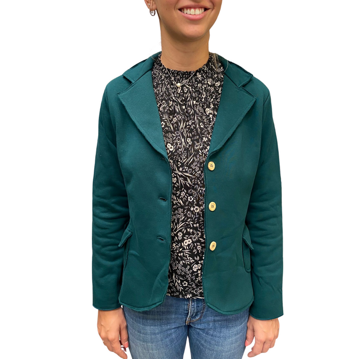VM ♻  Veste blazer vert sapin en coton BIO (vêtements moches)