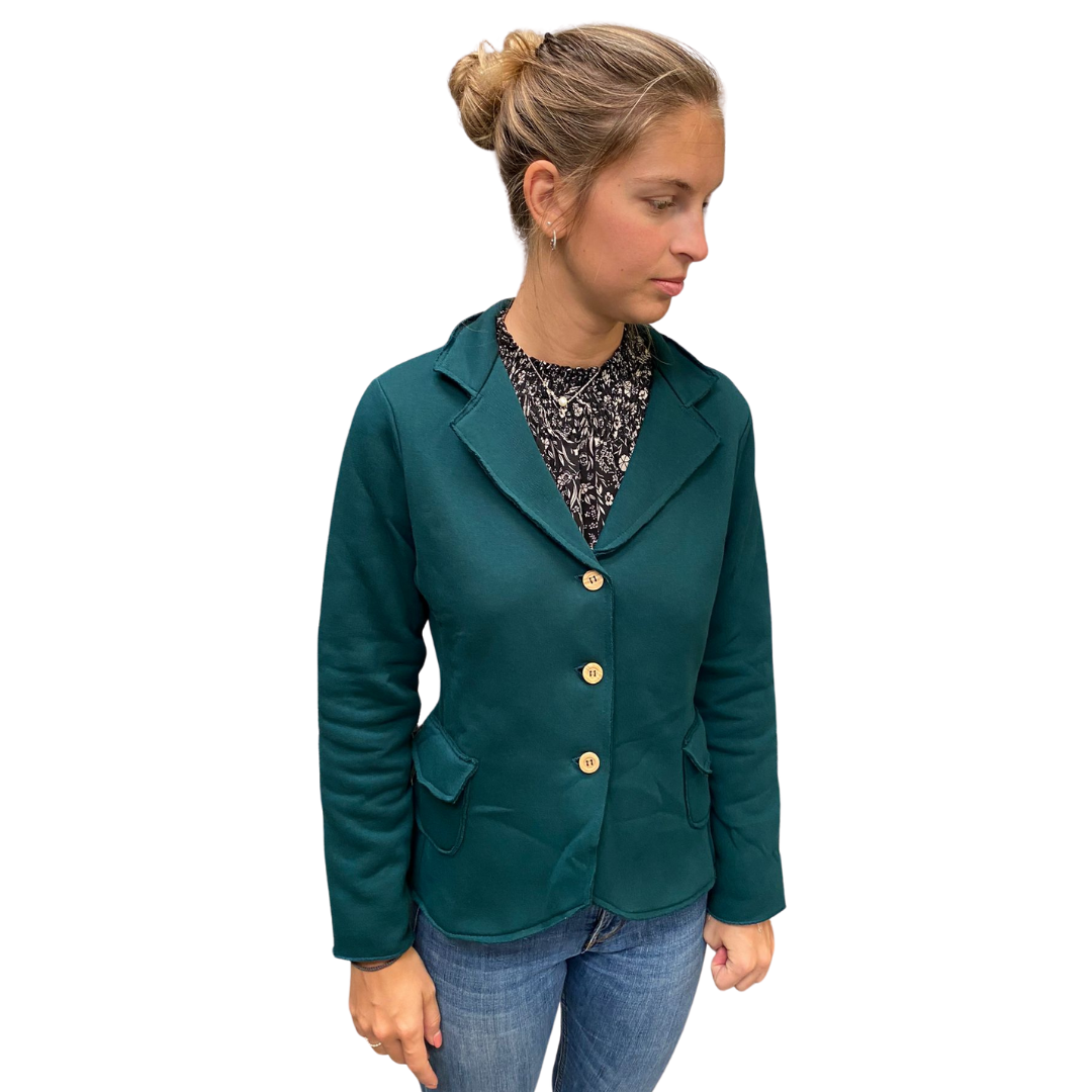 VM ♻  Veste blazer vert sapin en coton BIO (vêtements moches)