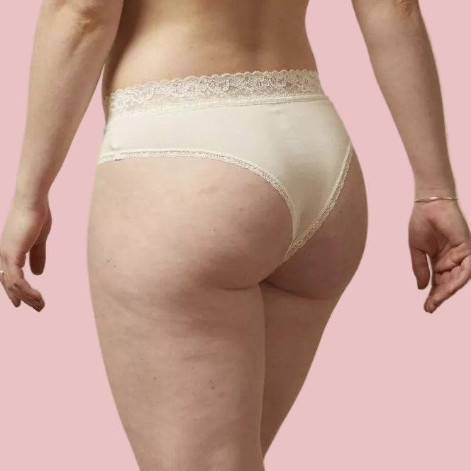 Culotte dentelle coton bio naturel