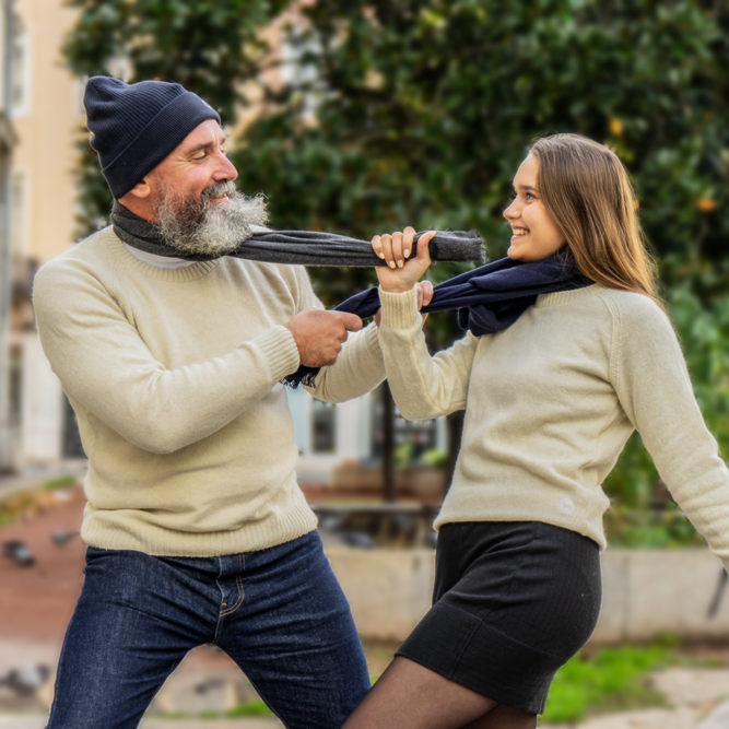 Echarpe Coton vert made in France 5