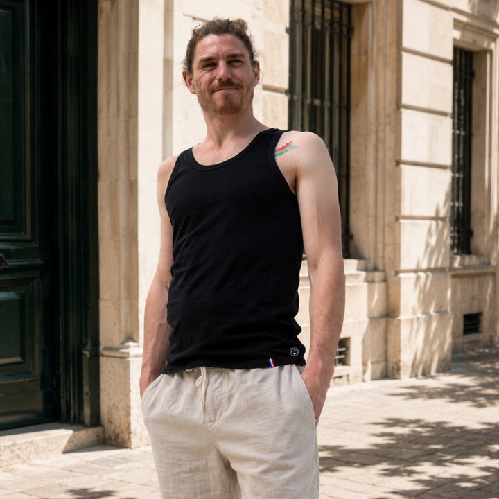 Le débardeur français hommes ou mixte 100% coton bio
