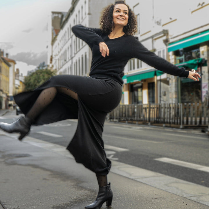 La jupe longue Coton vert coton bio et laine 2