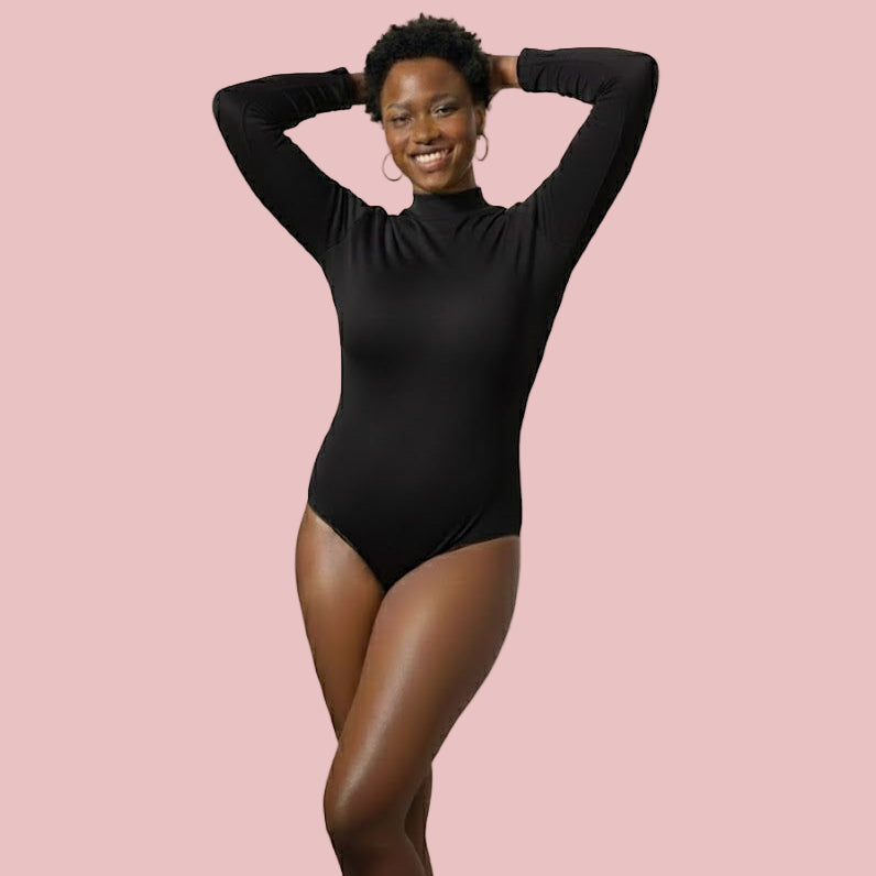 Le body col montant manches longues 2 - Coton vert