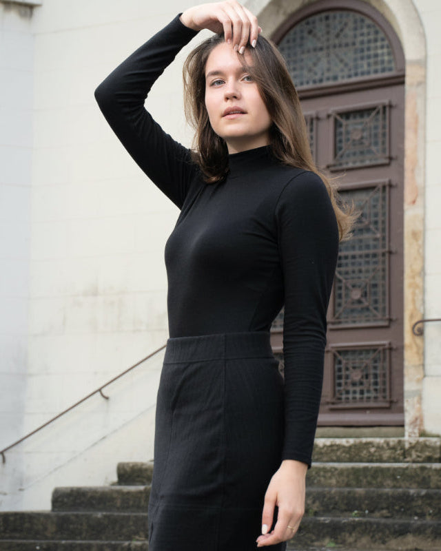 Le body col montant manches longues 4 - Coton vert