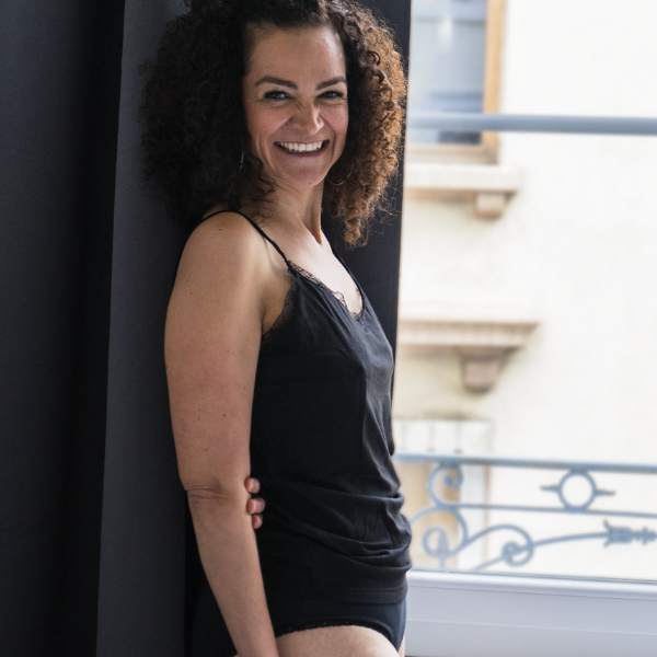 Le caraco en dentelle noir - Coton vert