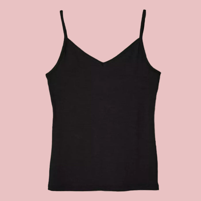 Le caraco laine mérinos Coton vert - Noir