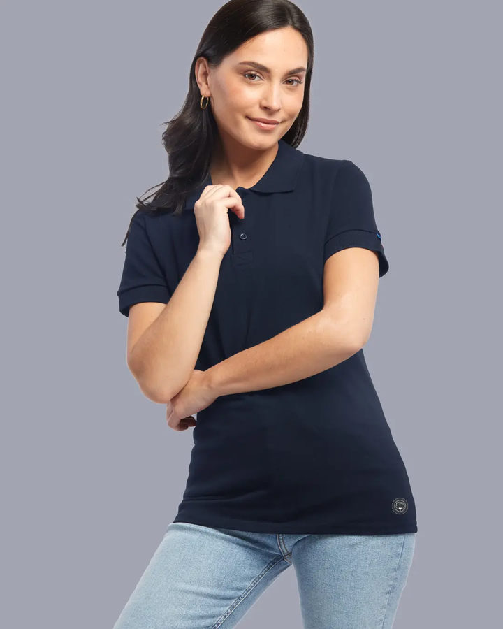 Le polo français femmes en coton bio Coton vert