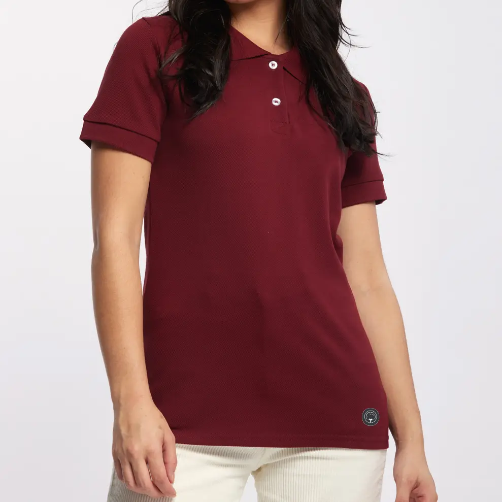 Le polo français femmes en coton bio Coton vert