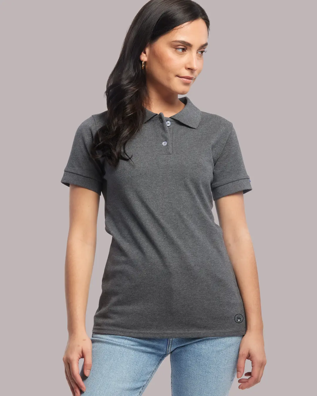 Le polo français femmes en coton bio Coton vert