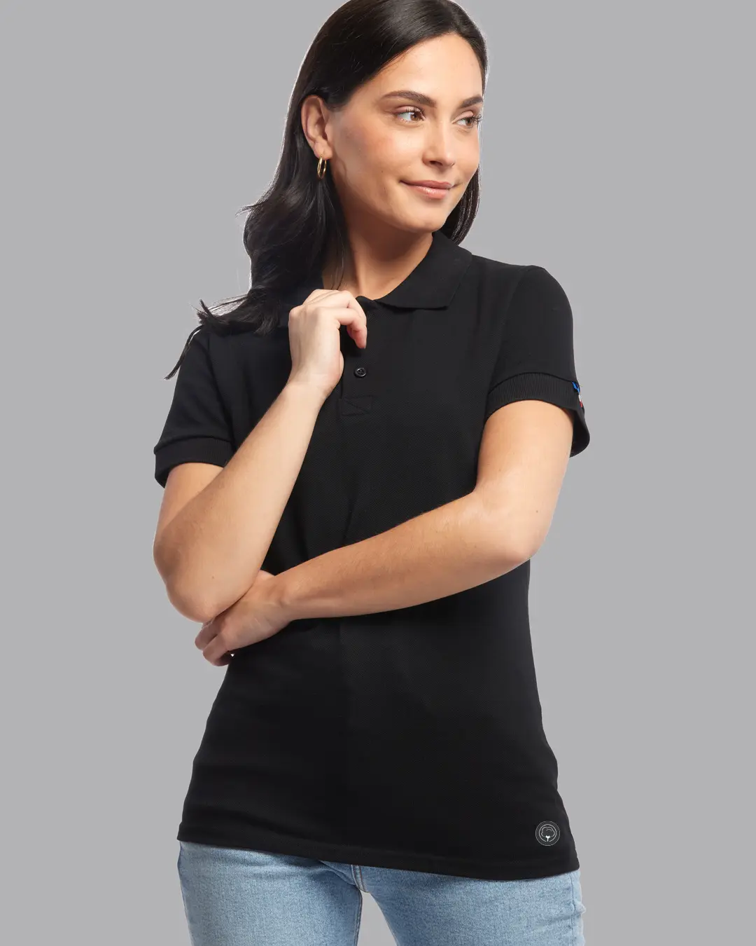 Le polo français femmes en coton bio Coton vert