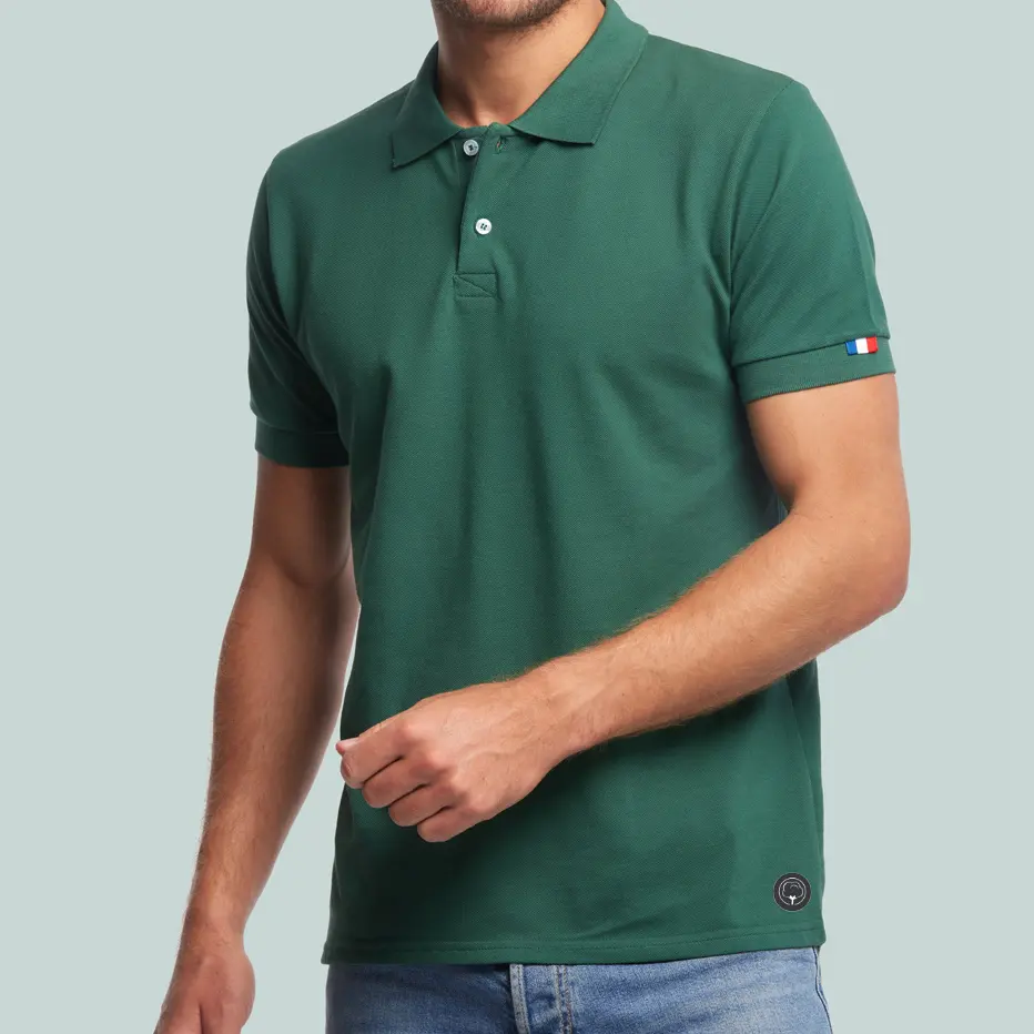 Le polo français mixte en coton bio Coton vert