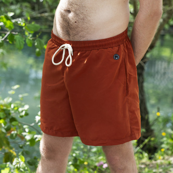 Short de bain terracotta