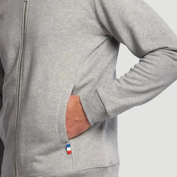 Le teddy français en coton bio gris chiné 3  - Coton vert