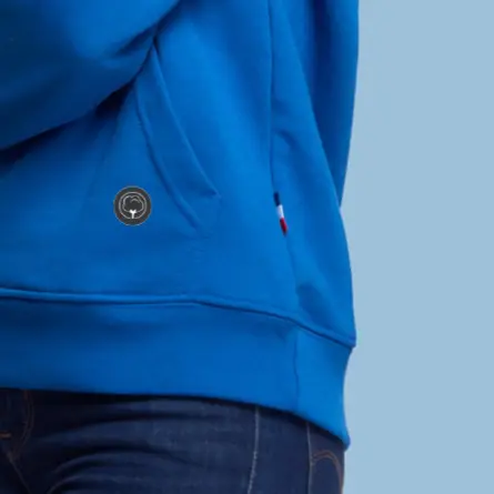 Le sweat capuche français mixte en coton bio Coton vert