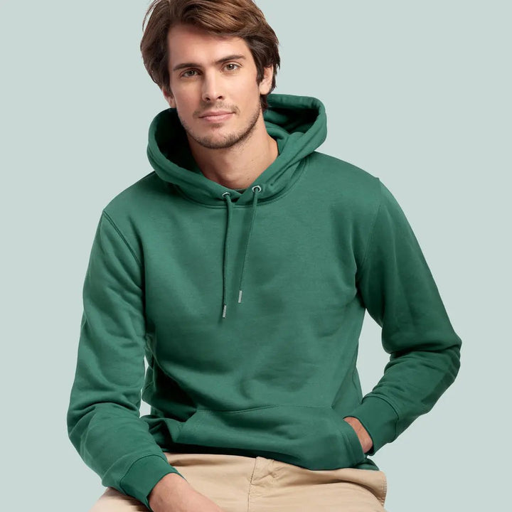 Le sweat capuche français mixte en coton bio Coton vert