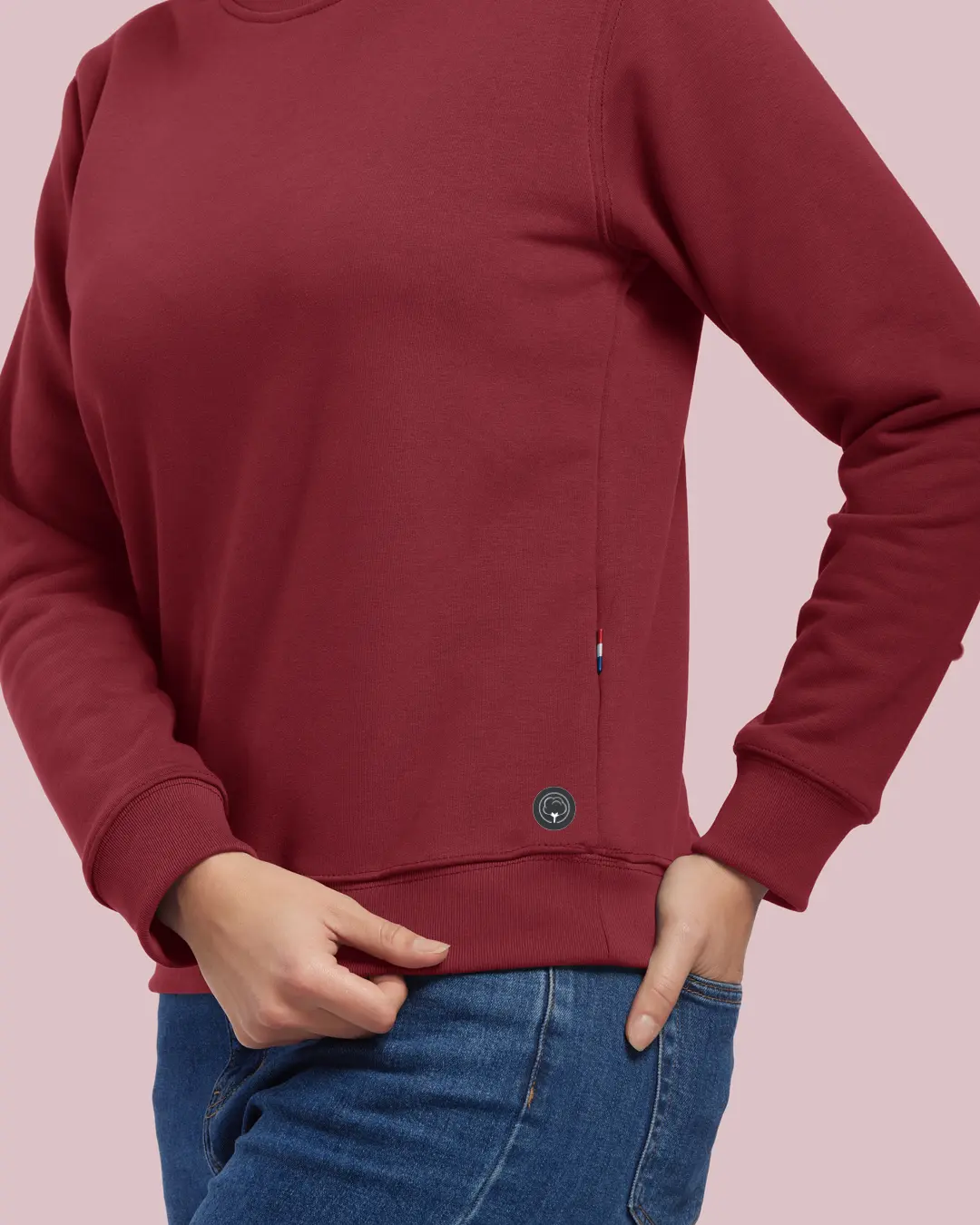 Le sweat français mixte en coton bio Coton vert