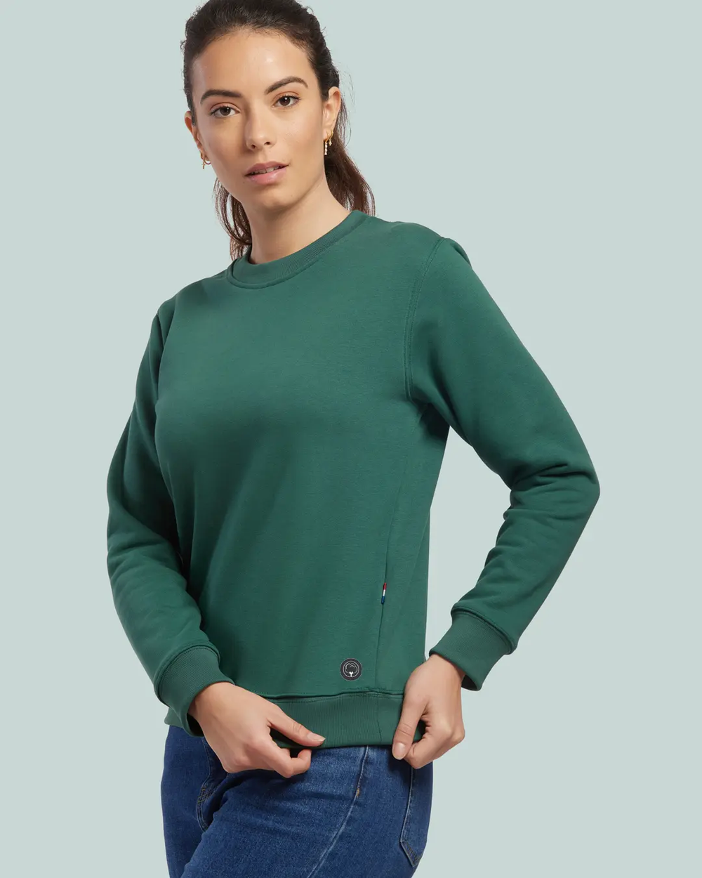 Le sweat français mixte en coton bio Coton vert