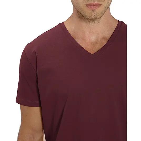 T-shirt Hommes col V en coton BIO - Coton vert