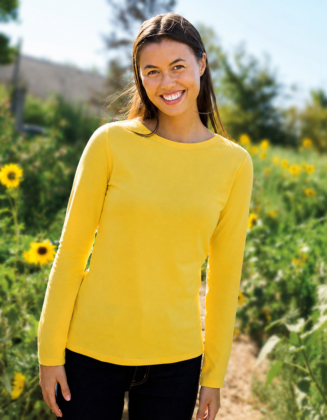 T-shirt manches longues femmes en coton BIO
