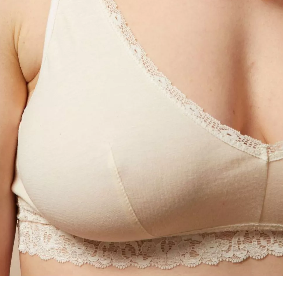 brassière dentelle bio coton écru Coton vert