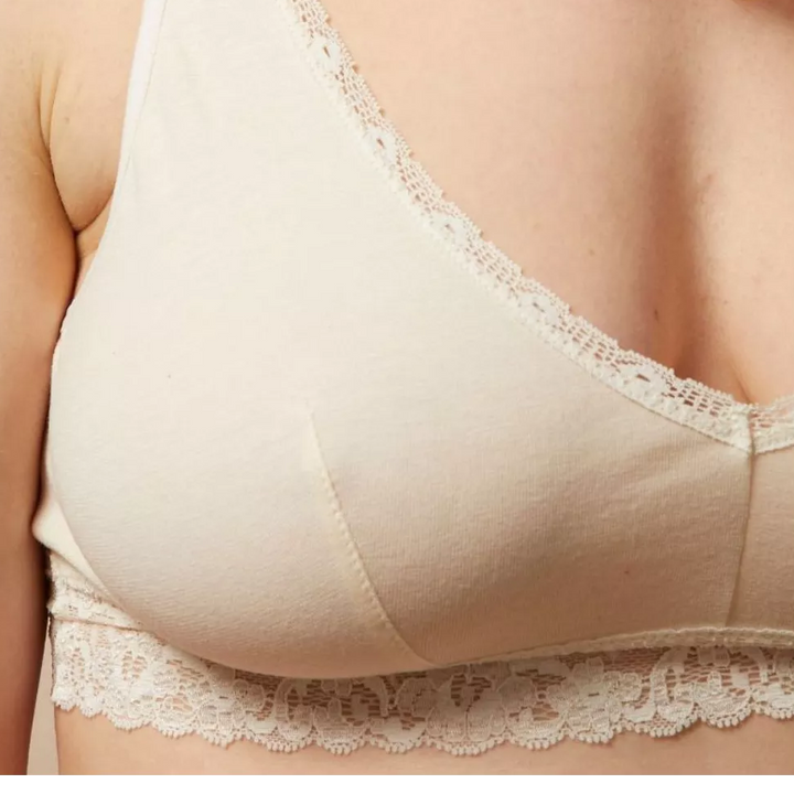 brassière dentelle bio coton écru Coton vert