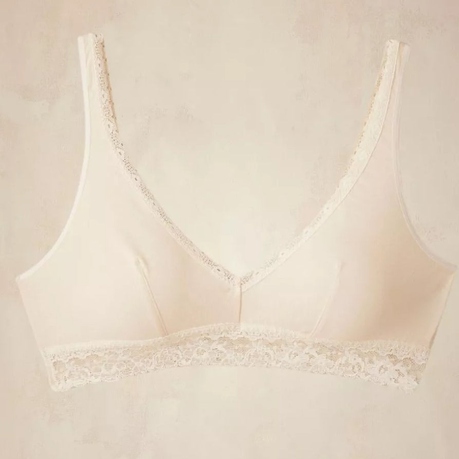 brassière dentelle écru coton bio Coton vert