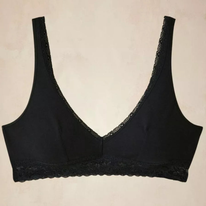 brassière dentelle noir coton bio Coton vert