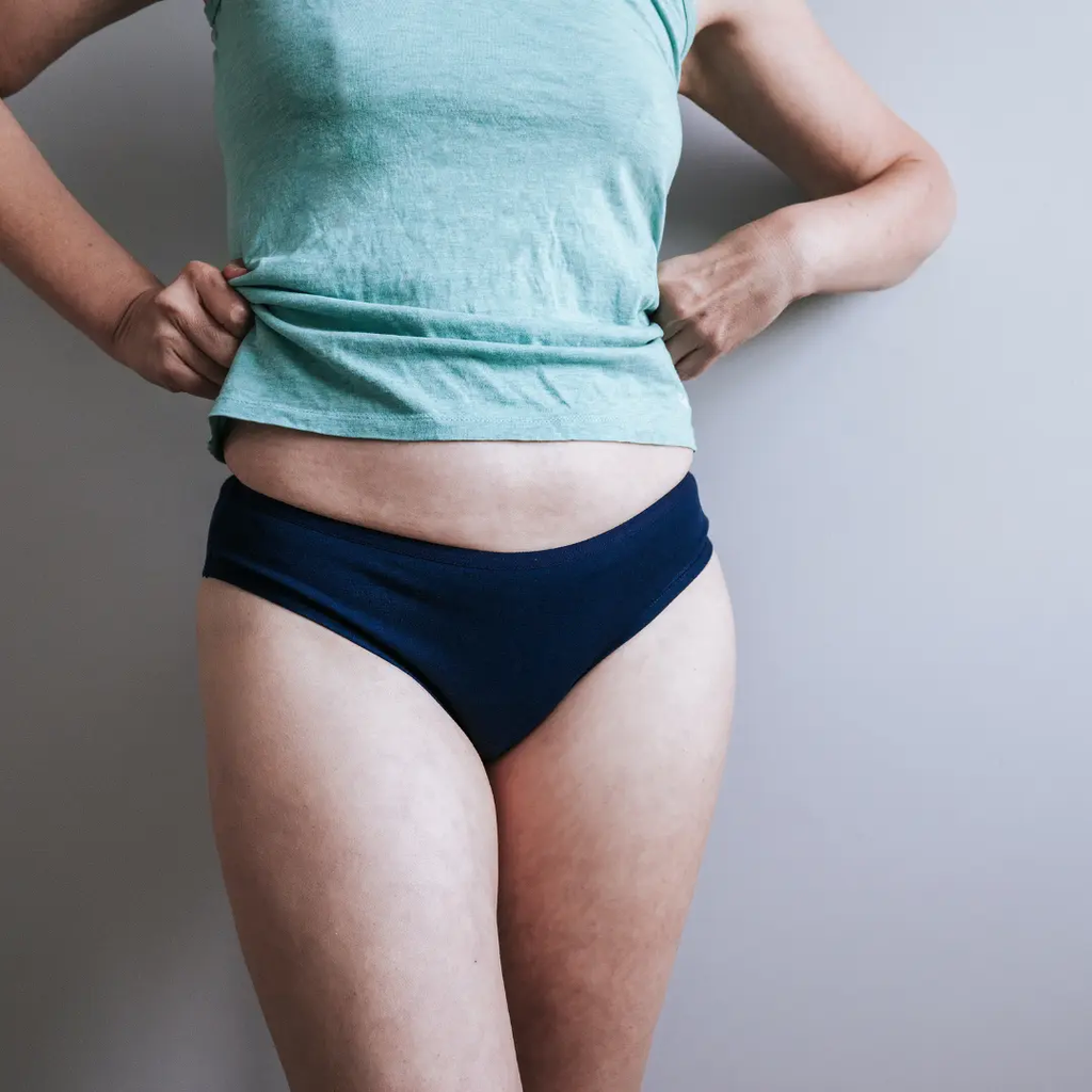 La culotte Delphine menstruelle en coton bio francaise Coton vert