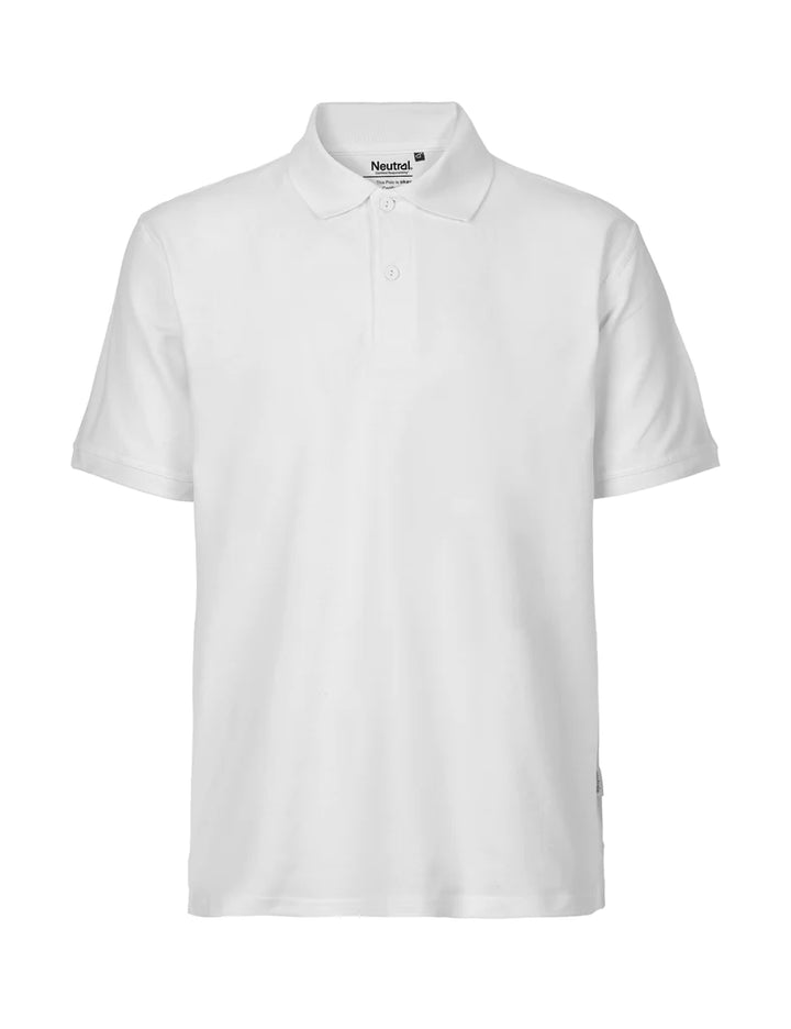 VM ♻ Polo Homme blanc en coton BIO (vêtements moches)