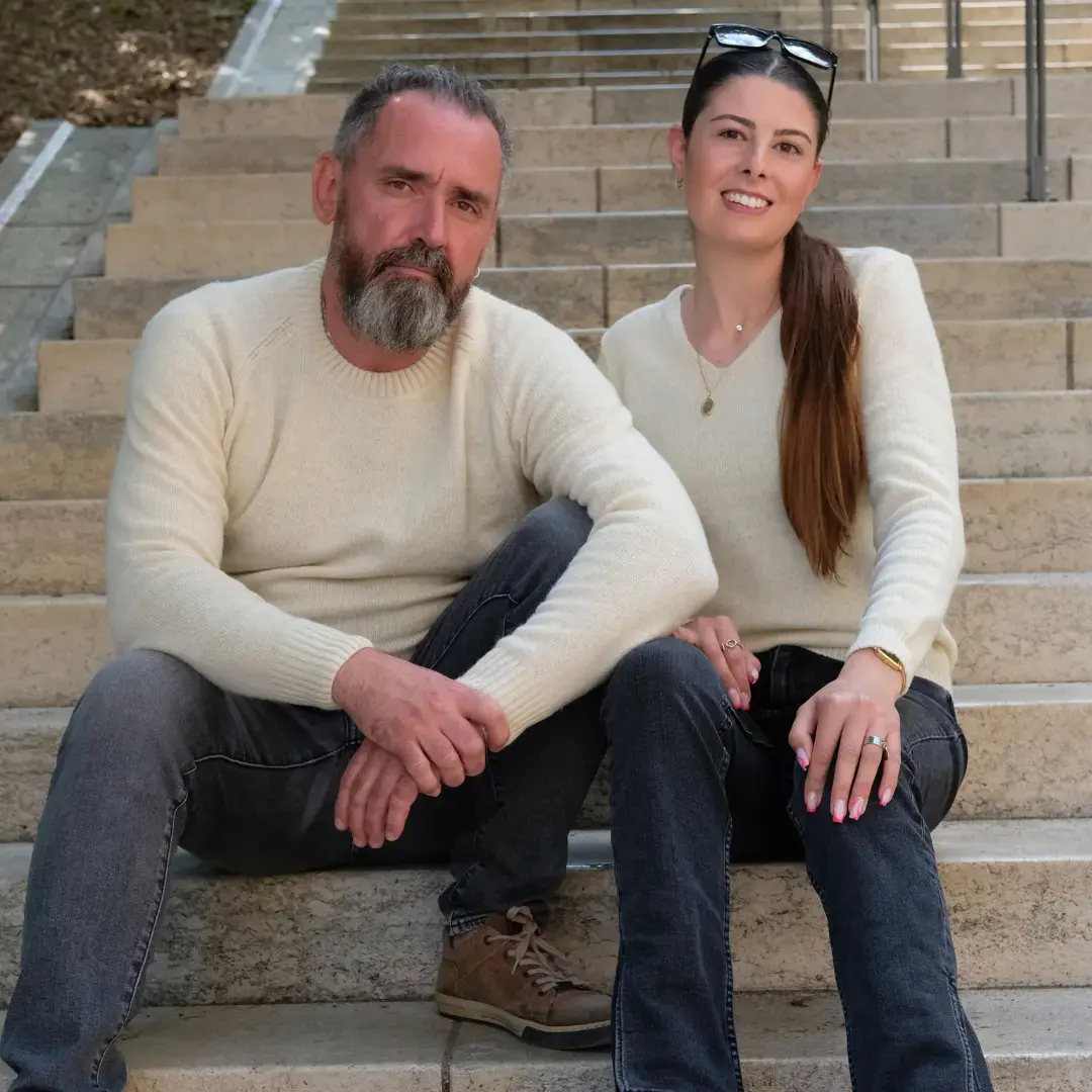 Le pull femmes col V 100% recyclé | Fabriqué en France - Coton vert