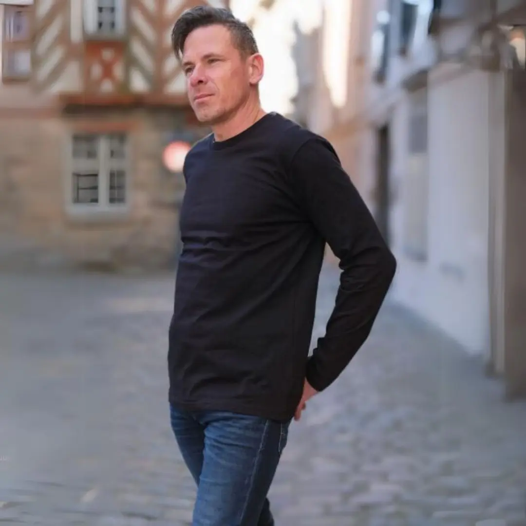 T shirt manches longues hommes en coton BIO Coton vert