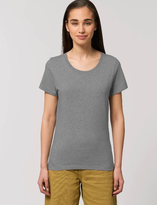 VM ♻ T-shirt Femme gris chiné en coton bio (vêtements moches)