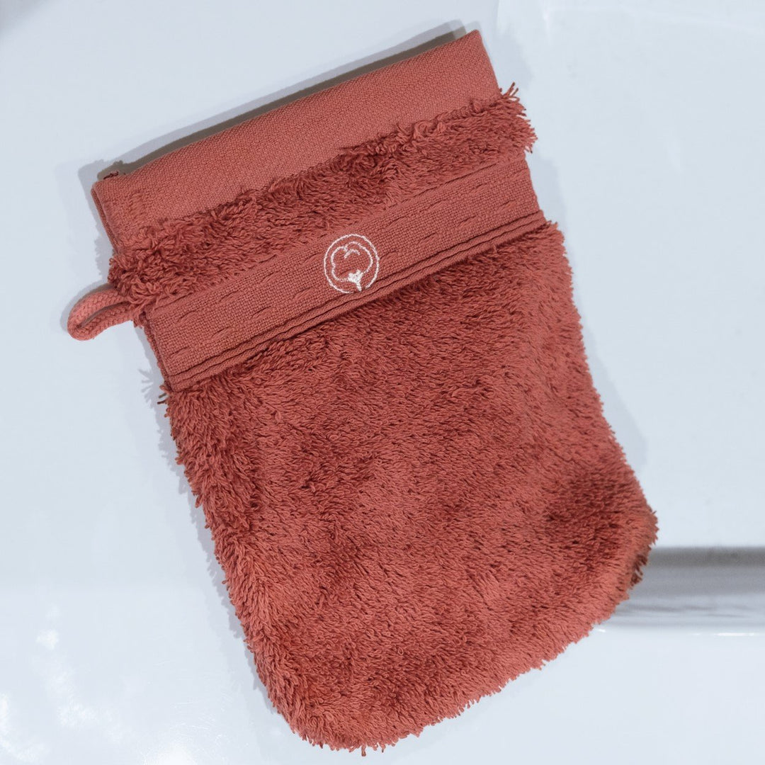 Les gants de toilette tout doux en coton bio | Pack x2