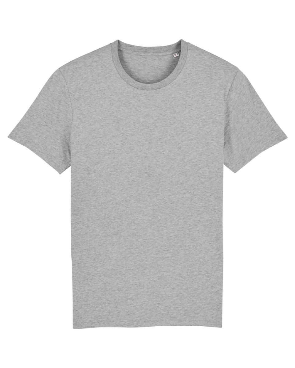VM ♻ T-shirt Homme col rond gris chiné en coton BIO (vêtements moches)